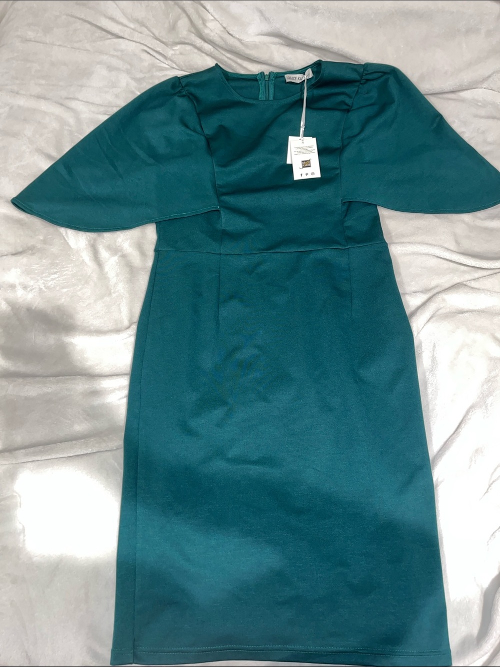 grace-karin-dresses-grace-karin-teal-midi-dress-with-flutter